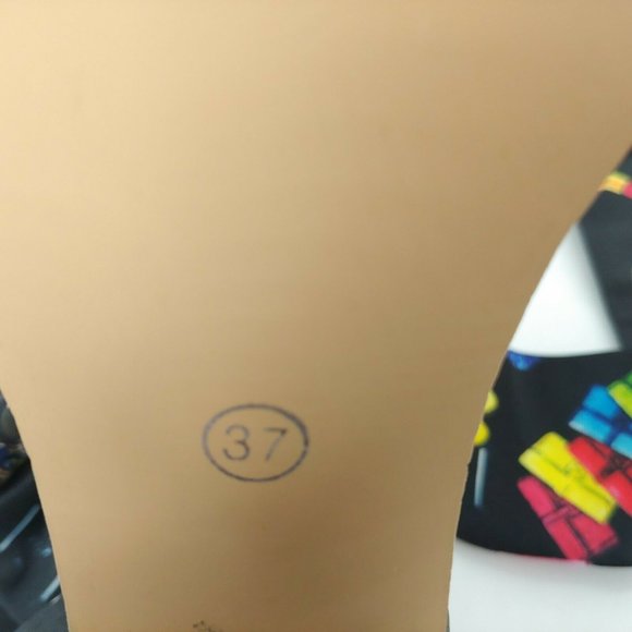 POATMBU Womens Cosmetics Side Tie Fabric Pumps Black EUR 37 US 6.5 New‎ - Picture 9 of 9